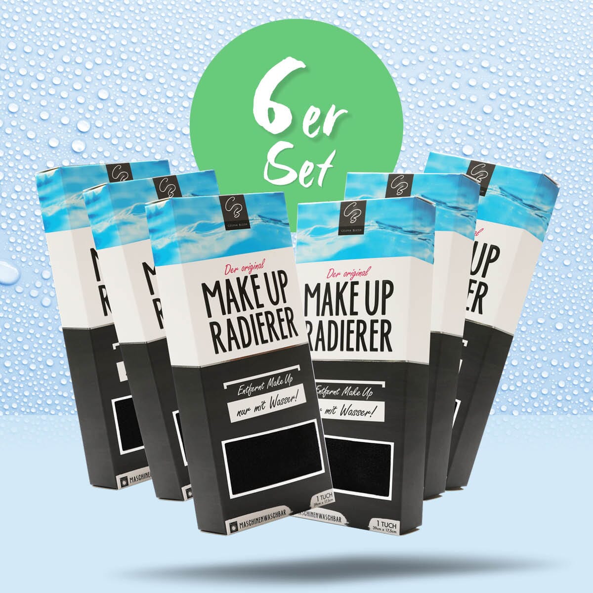 Beauty-Routine „Abschminktuch“ - 6er Set | Waschbare Mikrofasertücher MakeUp Radierer MakeUp Radierer Pack-01