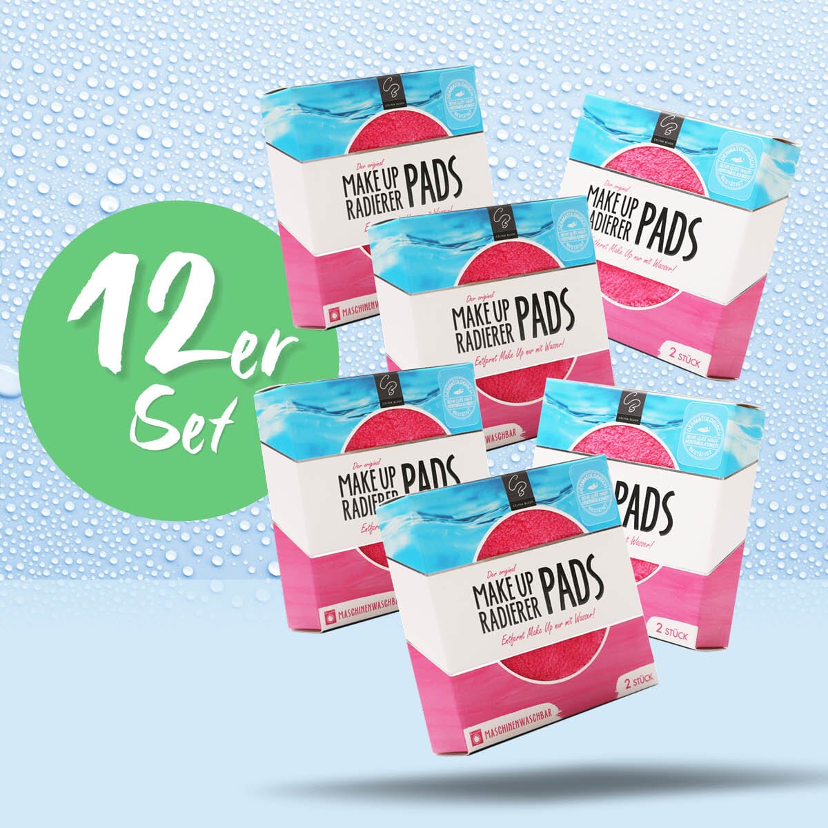 Beauty-Routine „Abschminkpads“ - 12er Set | Waschbare Wattepads MakeUp Radierer MakeUp Radierer Pack-01