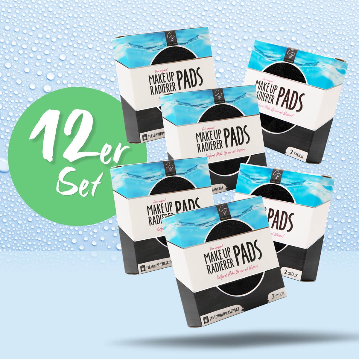 Beauty-Routine „Abschminkpads“ - 12er Set | Waschbare Wattepads MakeUp Radierer MakeUp Radierer Pack-02 