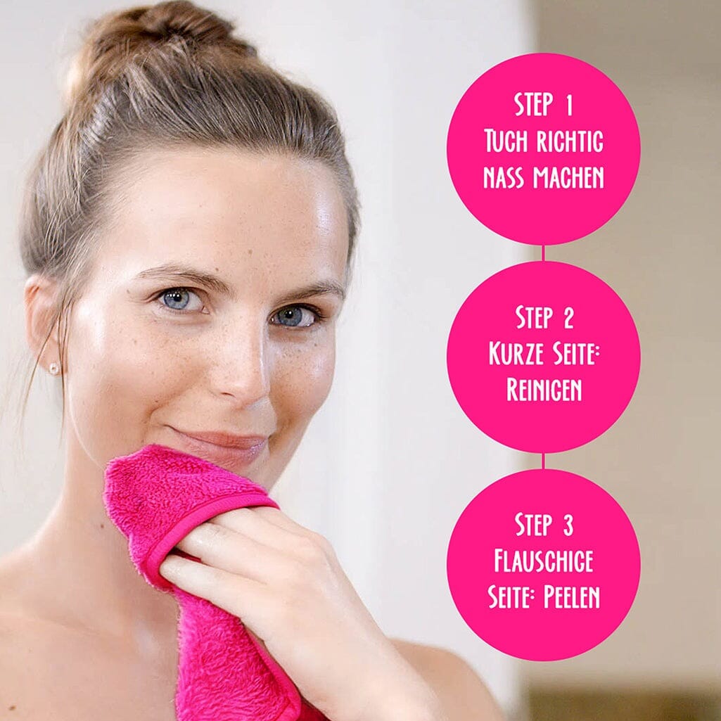 Abschminktuch „Pink“ - 1 St - Wiederverwendbares Mikrofasertuch MakeUp Radierer MakeUp Radierer 